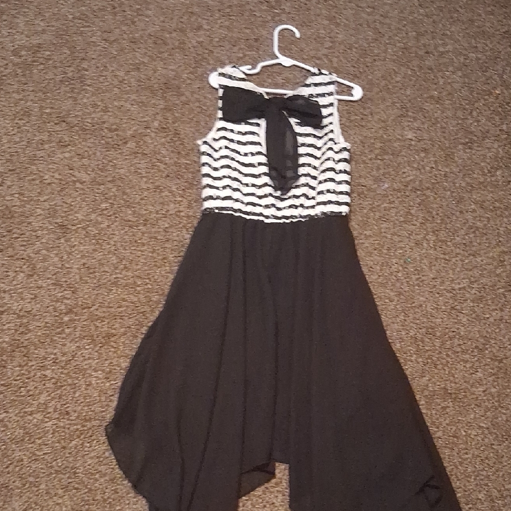 Lilt Black and White Formal Kids Dress - Picture 2 of 2